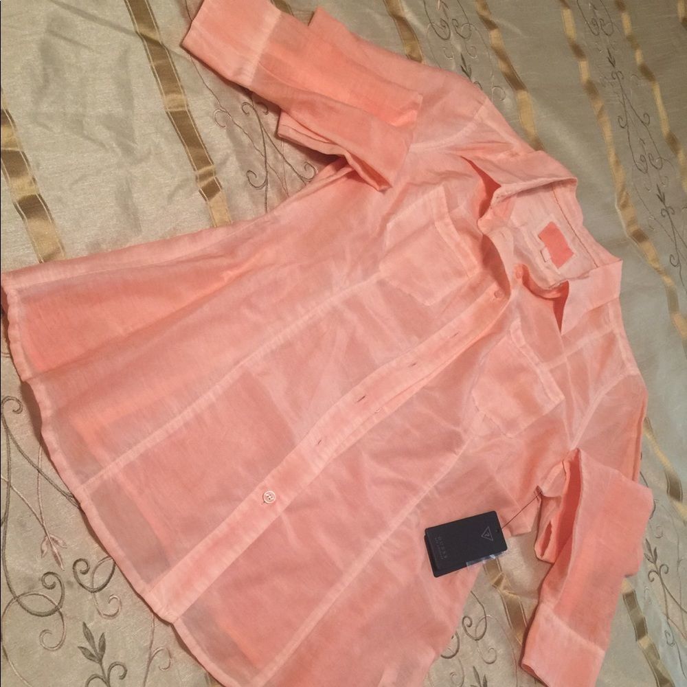 GUESS Cotton/Silk blend button-up